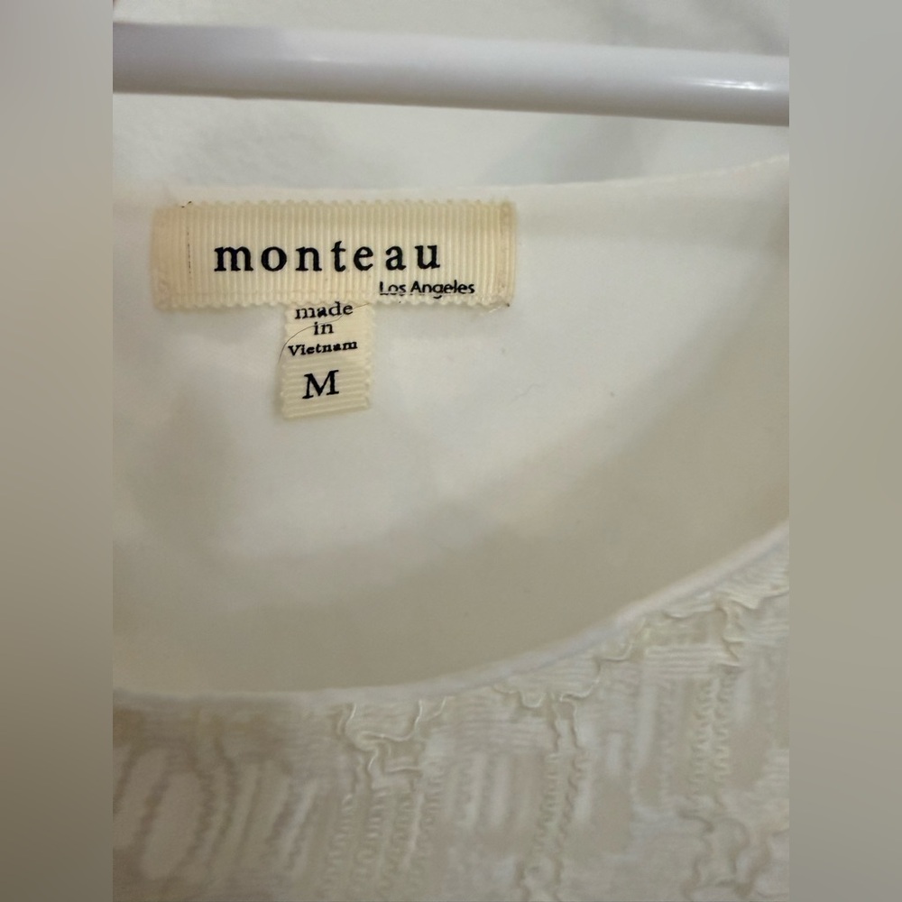 Monteau White High Neck Floral Lace Camisole Layered Tank Top Medium - Picture 9 of 13